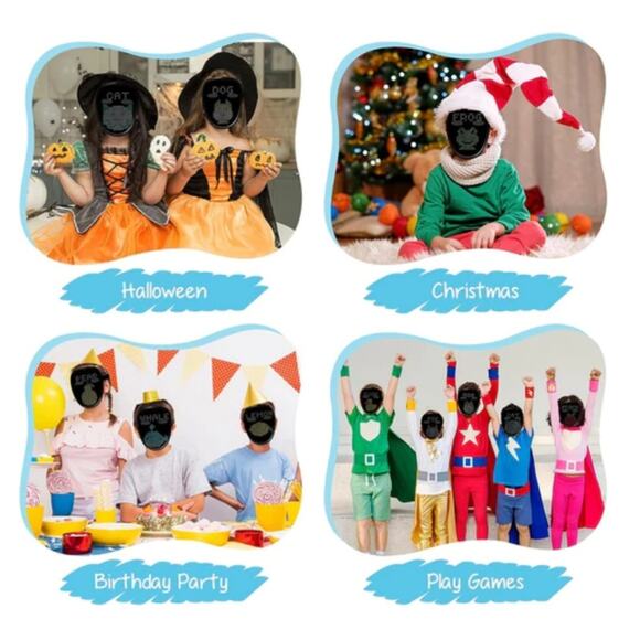 Minimask LED Mask Kids Holiday Childrens Multiple Designs Adjustable Gesture - Picture 6 of 16